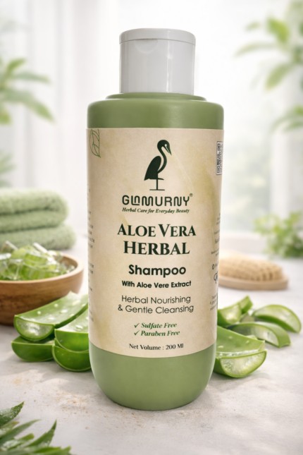 Herbal Aloe Vera Shampoo | Nourishes Scalp & Hair | Reduces Dryness | Soft & Shiny Hair | For Men & Women