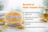Glamurny Haldi Chandan Soap | Natural & Handmade | Gentle Cleansing Bathing Soap | Sulphate & Paraben Free | For Men & Women - Image 3