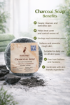 Glamurny Charcoal Soap | Natural & Handmade | Gentle Cleansing Bathing Soap | Sulphate & Paraben Free | For Men & Women - Image 3