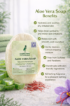 Glamurny Aloe Vera Soap | Natural & Handmade | Gentle Cleansing | Sulphate & Paraben Free | For Men & Women - Image 2