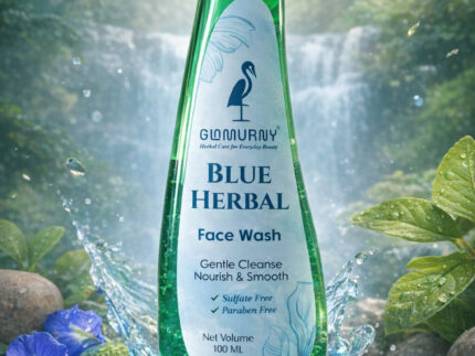 Herbal Blue Face Wash for Removing Dirt Oil and Impurities