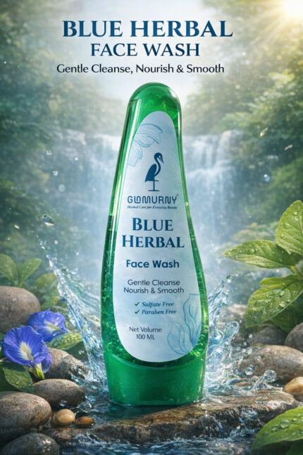 Herbal Blue Face Wash for Removing Dirt Oil and Impurities