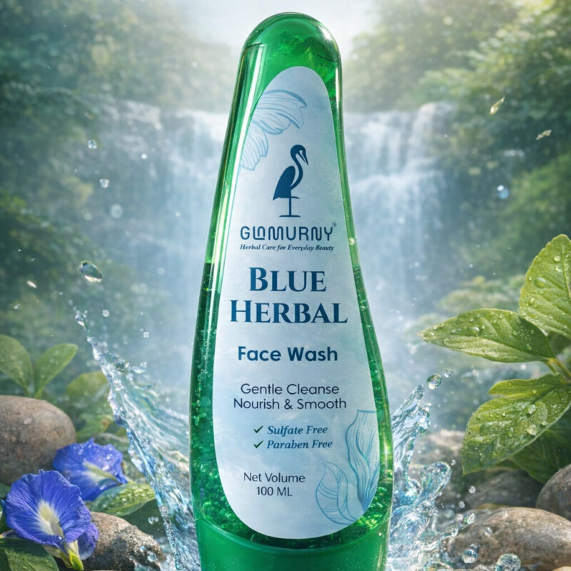 Herbal Blue Face Wash for Removing Dirt Oil and Impurities