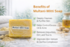 Glamurny Multani Mitti Soap | Natural & Handmade | Gentle Cleansing Bathing Soap | Sulphate & Paraben Free | For Men & Women - Image 3