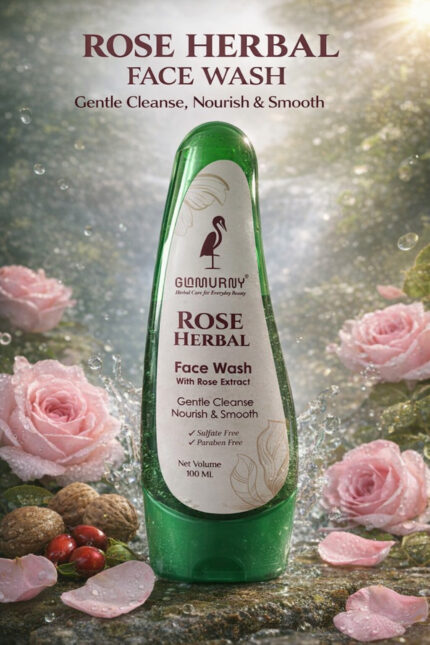 Herbal Rose Face Cleanser for Removing Dirt Oil and Impurities