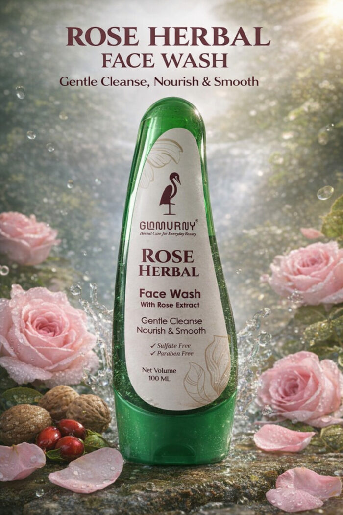 Herbal Rose Face Cleanser for Removing Dirt Oil and Impurities