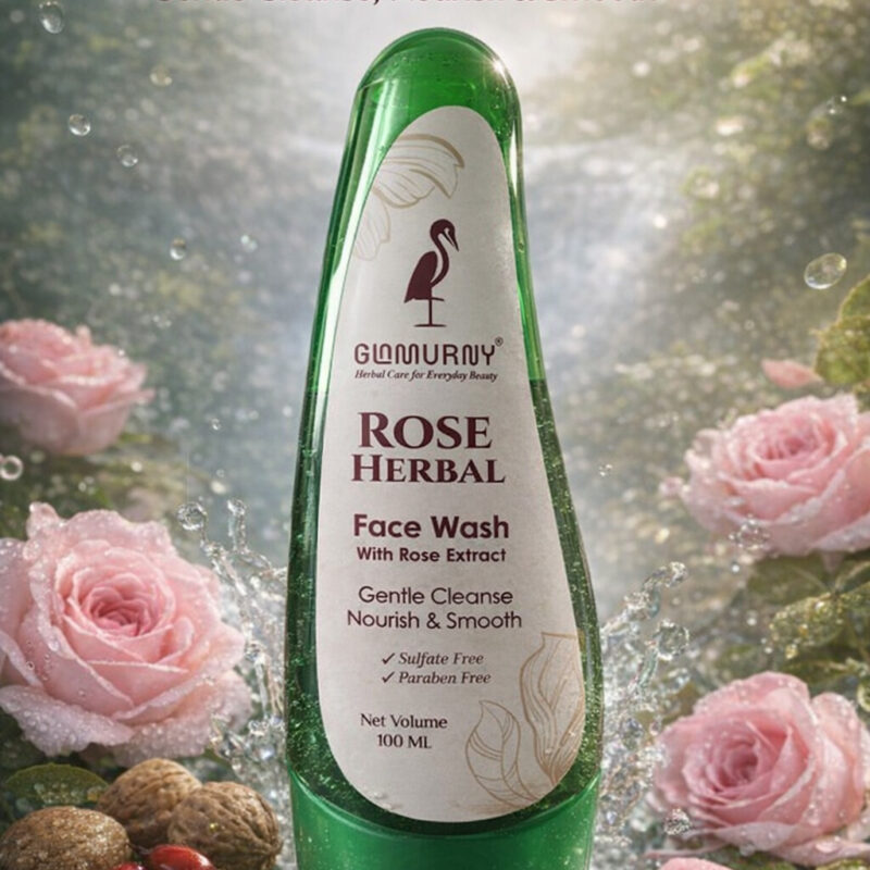 Herbal Rose Face Cleanser for Removing Dirt Oil and Impurities