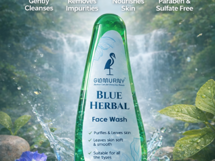 Blue Herbal Face Wash for Gentle Cleansing