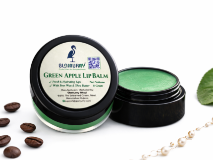 Glamurny Green Apple Herbal Lip Balm for Deep Moisturizing and Lip Repair