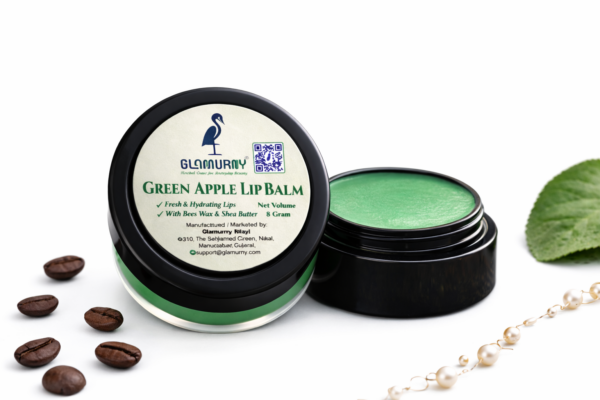 Green Apple Herbal Lip Balm | Deep Moisturizing | Repairs Dry & Chapped Lips | Natural Shine | For Men & Women