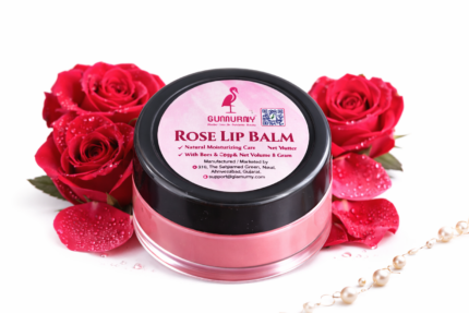 Glamurny Rose Herbal Lip Balm for Soft Pink Lips and Deep Moisturizing