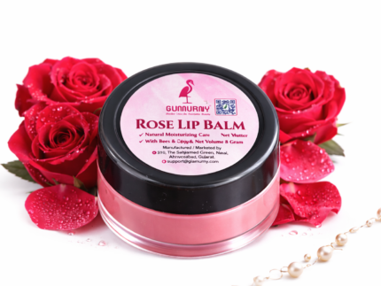 Glamurny Rose Herbal Lip Balm for Soft Pink Lips and Deep Moisturizing
