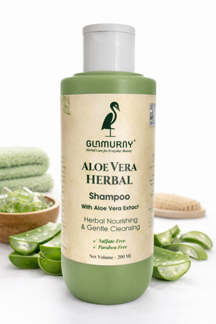 Glamurny Herbal Aloe Vera Shampoo for Nourished Scalp and Soft Hair