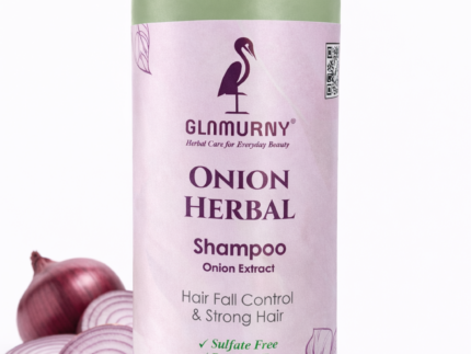 Glamurny Onion Herbal Shampoo for Hair Fall Control and Strong Hair