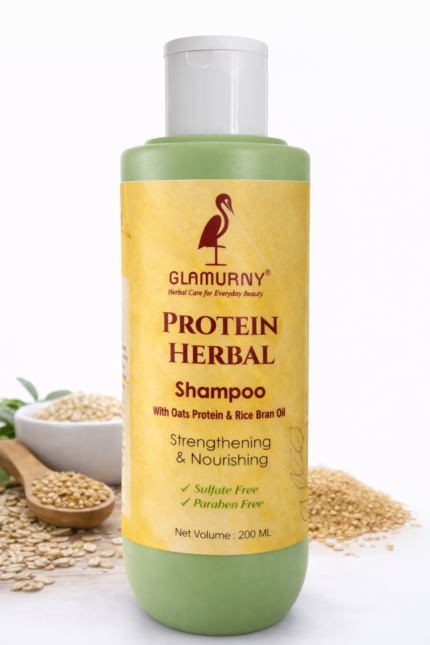 Glamurny Protein Herbal Shampoo with Oats Protein and Rice Bran Oil