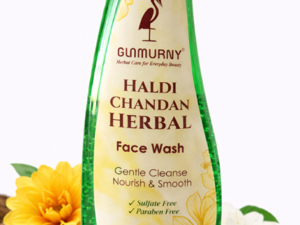 Glamurny Haldi Chandan Herbal Face Wash for Gentle Cleansing and Smooth Skin