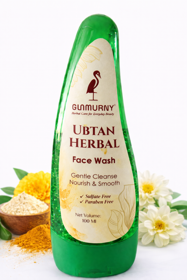 Glamurny Ubtan Herbal Face Wash | Deep Cleansing & Brightening | Sulfate & Paraben Free | For All Skin Types (100 ml)