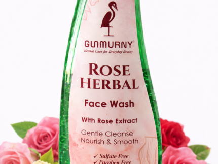 Glamurny Rose Herbal Face Wash with Rose Extract for Gentle Skin Cleansing