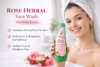 Glamurny Herbal Hibiscus Shampoo 200ml & Rose Face Wash 100ml Combo | Hair Nourishing & Hydrating Glow Skincare Kit - Image 4