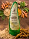 GLAMURNY Haldi Chandan Herbal Face Wash 100ml with turmeric and sandalwood ingredients, natural herbal skincare cleanser for glowing and healthy skin.
