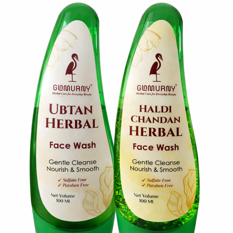 Glamurny Haldi Chandan Herbal Face Wash turmeric sandalwood skincare