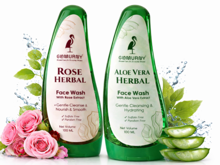 Aloe Vera Rose Face Wash herbal natural face cleanser for glowing skin