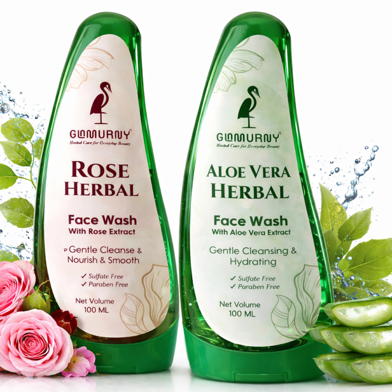 Aloe Vera Rose Face Wash herbal natural face cleanser for glowing skin